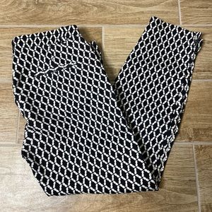 H&M Black and White Geometric Patterned Pants